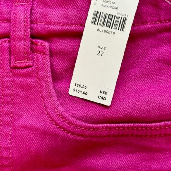 Anthropologie Pink Pilcro Slouchy Frayed Denim Shorts Size 27 New With T… - Picture 12 of 12